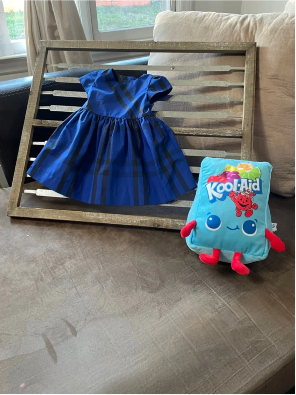Ralph Lauren Girls Party Dress 6 Months Blue Black Plaid